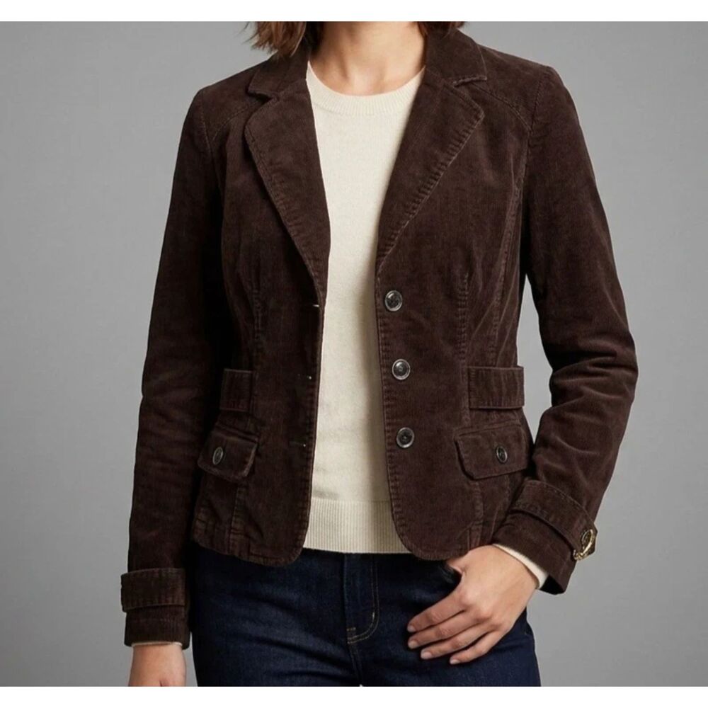 Ann Taylor LOFT Jacket Women 6 Corduroy Button Y2K preppy Gilmore Girls inspired